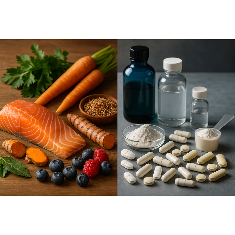 natural dog supplements whole food ingredients vs synthetic powders and pills