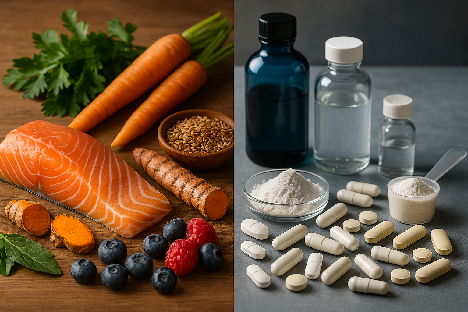 natural dog supplements whole food ingredients vs synthetic powders and pills